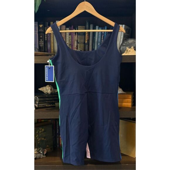 NWT Addison Bay Short Onesie RomperIn Navy Blue Milti Size XL $148 MSRP - Picture 7 of 9